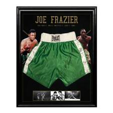 JOE FRAZIER HAND SIGNED FRAMED EVERLAST BOXING TRUNKS ALI TYSON MAYWEATHER