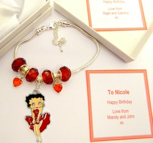 Betty boop charm bracelet - charm,