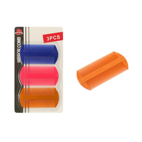 3pcs double sided fine tooth - double,