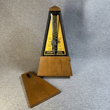 Wittner Wind Up Maelzel Metronome Wood Made In Germany Vintage *WORKS *READ