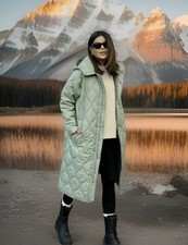 Zara Coat Trench Parka Teal