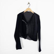 Crea Concept Merino Wool Textured Cardigan Size L Lagenlook Asymmetrical