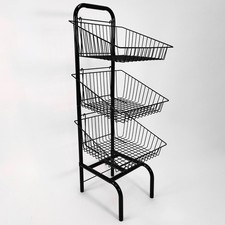 3 Tier Black Wire Basket