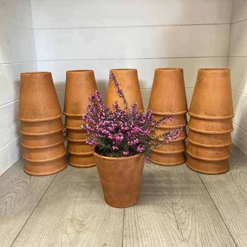 Vintage terracotta pots 12cm - vintage,