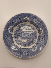 Broadhurst English Ironstone Blue And White Plate Bowl 22cm