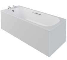 AKW Steel Bath 1700mm x 700mm Inc Legs, Handles, Plug/Chain, Waste & Overflow