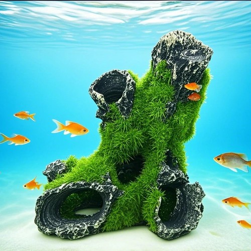 Aquarium moss log cave fish - aquarium,