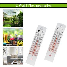2x Wall Thermometer Indoor Outdoor Temperature Greenhouse House Office Room
