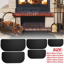 Fireproof Hearth Rug Flame-Resistant Fireplace Mat Half-Round Floor Protector