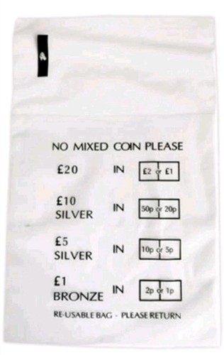X150 plastic coin bags - coin, money