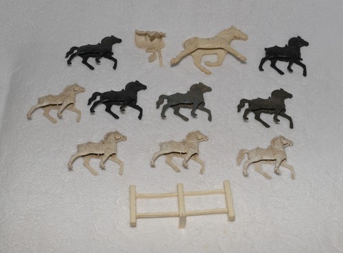 Vtg plastic toy horses lot - horses, of