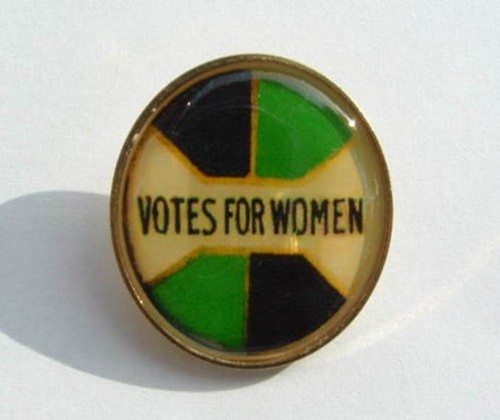 Suffragette badge brooch - suffragette,