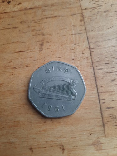 Eire old pence coin - 50, 1981