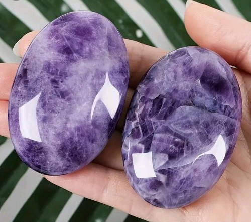 Natural amethyst crystal palm - crystal,
