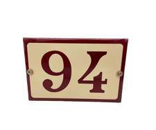 Vintage French Enamel Door Number 94 | Authentic Metal House Plaque Street Sign