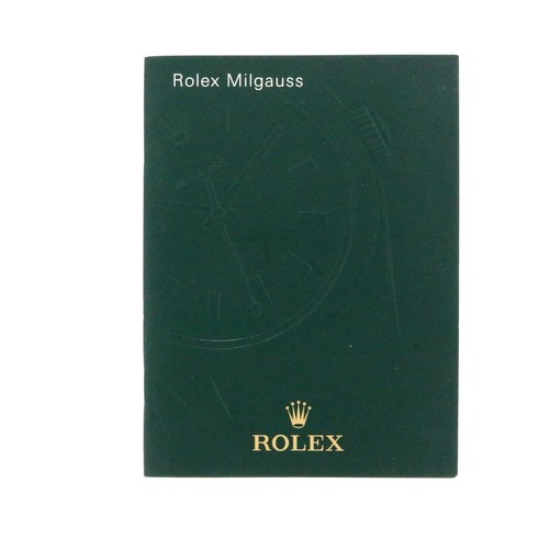Rolex milgauss booklet - rolex,