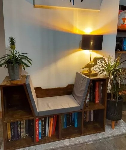 Rustic storage bench - rustic,