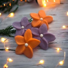 Edible Rainbow Fondant Flowers