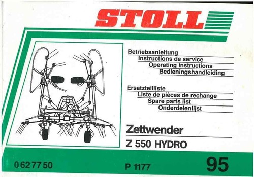 Stoll z550 hydro - windrower, hay