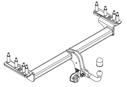 Swan neck tow bar for - swan,