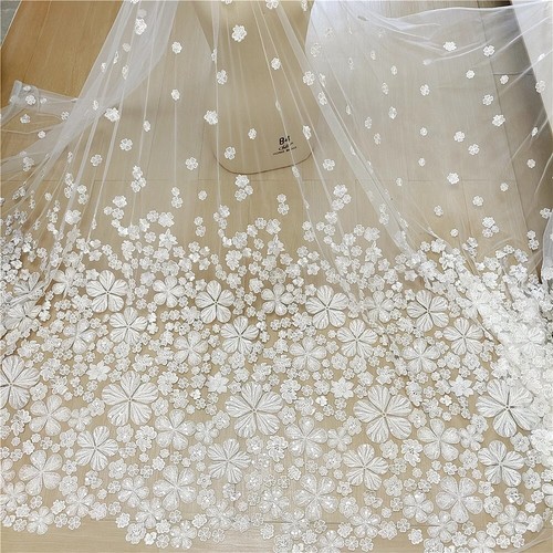 Ivory embroidery sequin bridal - embroidery,