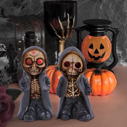 Spooky skull ornaments - spooky,
