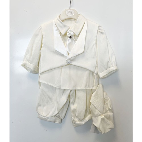 Cream baby christening outfit - cream,