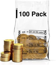 Pack of 100 - Coin Bags |