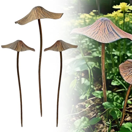 3pcs set rusty metal - rusty, mushroom