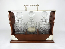 ⭐ Vintage Tantalus x3 Cut Glass Decanters