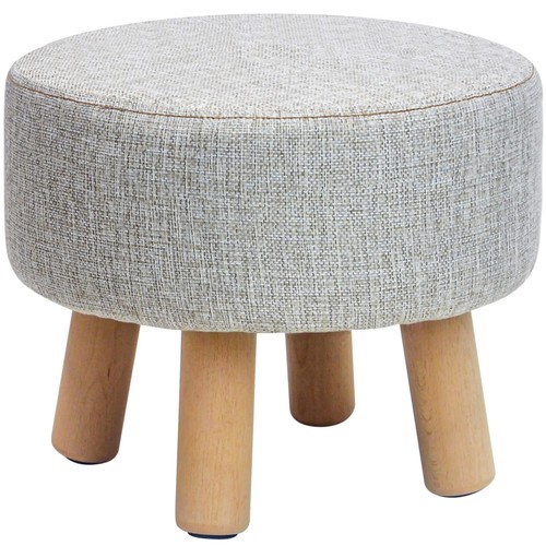 Gray linen fabric round - fabric,