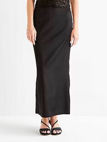 Forever black satin - 21, maxi