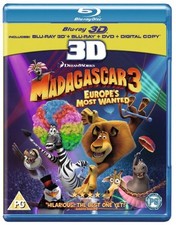 Madagascar 3: Europe's Most Wanted (Blu-ray 3D + Blu-ray + DVD + ... - DVD  5CVG