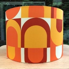 Lampshade West German MCM Retro Mid Century 60s 70s Lamp Shade Groovy Orange