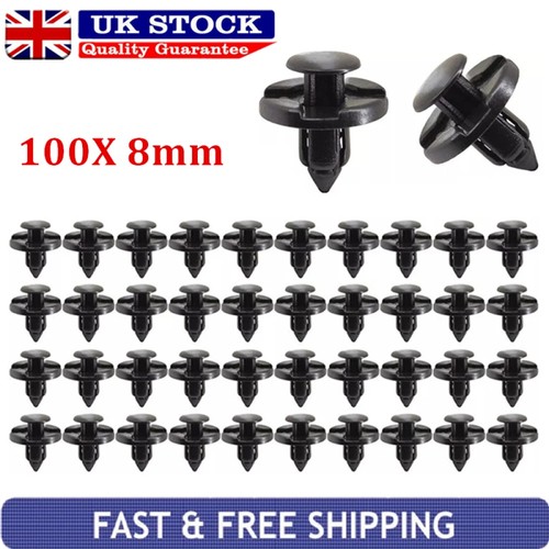 100x 8mm plastic - 100x, rivet