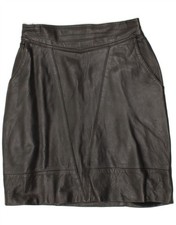 VINTAGE Womens Leather Skirt