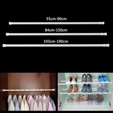 Telescopic Net Voile Tension Curtain Rail Pole Rod Rods Spring Loaded Extendable