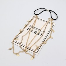 GRECIAN BOHO EASTERN ROMAN GOLD LEAF CHAIN  HEADBAND FESTIVAL HEADDRESS  PARTY