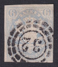 BAVARIA 1867 Arms 6k Pale Blue