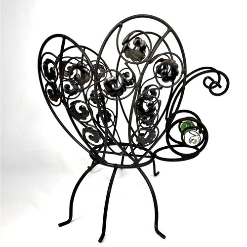 Wrought iron butterfly plant - wrought,