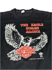 Harley Davidson T Shirt Large Vintage 70s 80s Biker Motorcycles Eagle