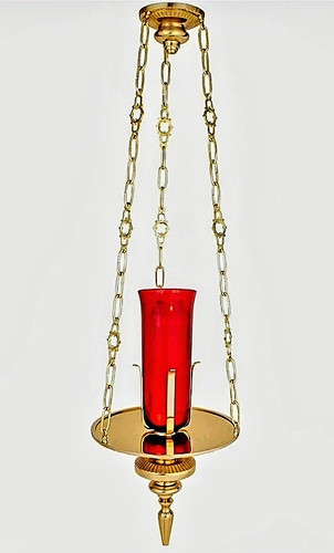 Brass sanctuary lamp - lamp, &