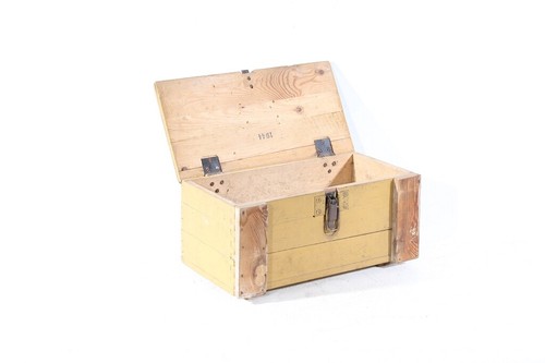 Old wooden box ammunition - old,