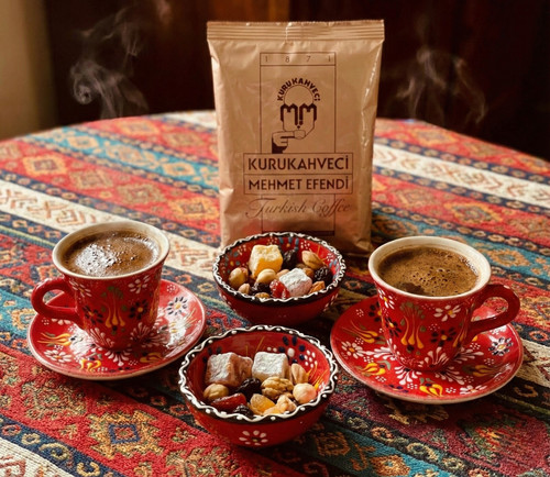 Coffee set for red floral - set,