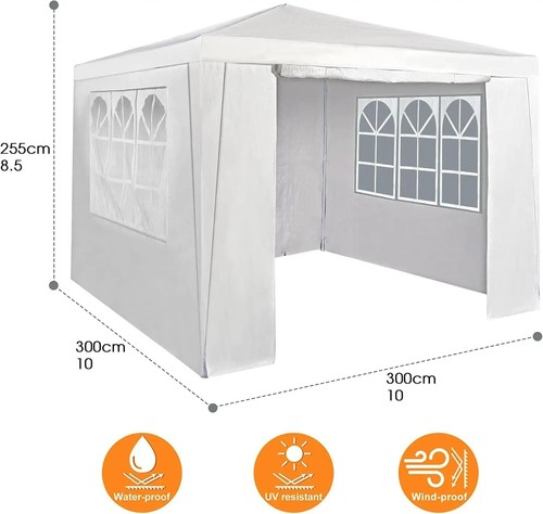 3x3m heavy duty gazebo marquee - 3x3m,