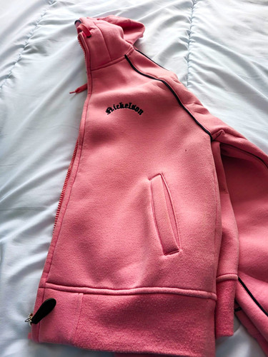 Nickelson pink fleece pullover - nickelson,