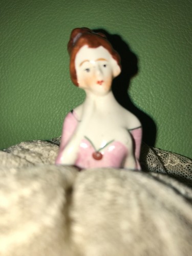 Antique vintage half doll - , pin