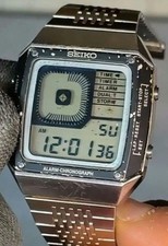SEIKO G757-4010 Alarm Chronograph Men's Quartz Square W33mm Japan Made Digital