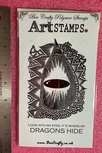 Bee crafty polymer stamp - crafty,