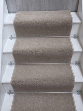 Stair Carpet Runner 7.8m / Upto 16 Steps - 60cm Wide - Beige - Medium Pile